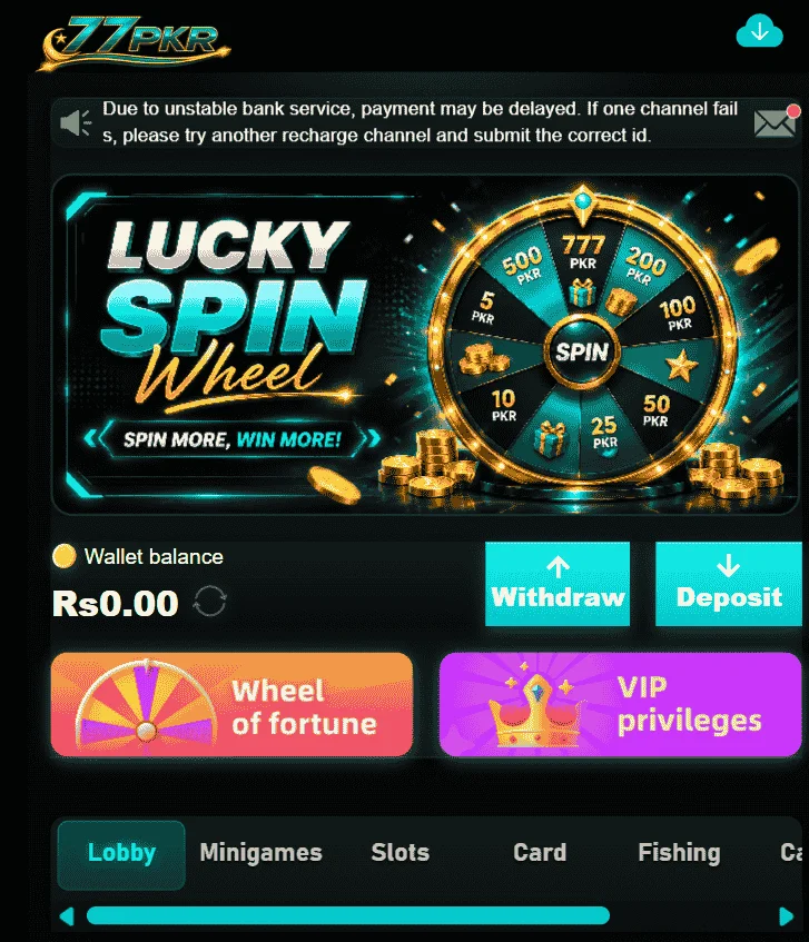 77PKR Game APK